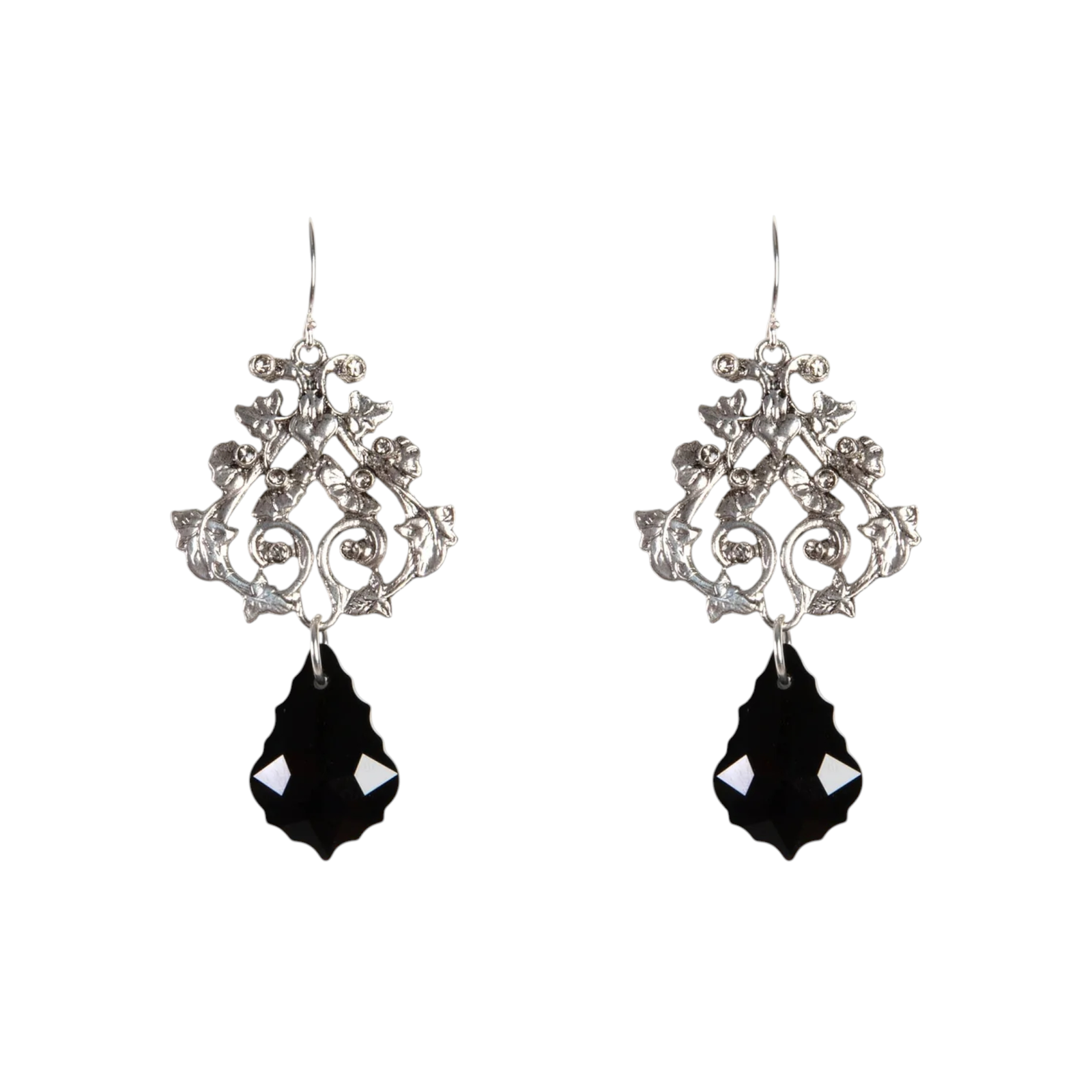 Virgins Saints Angels Vsa Vine Drop Earrings In Silver Jet 179$